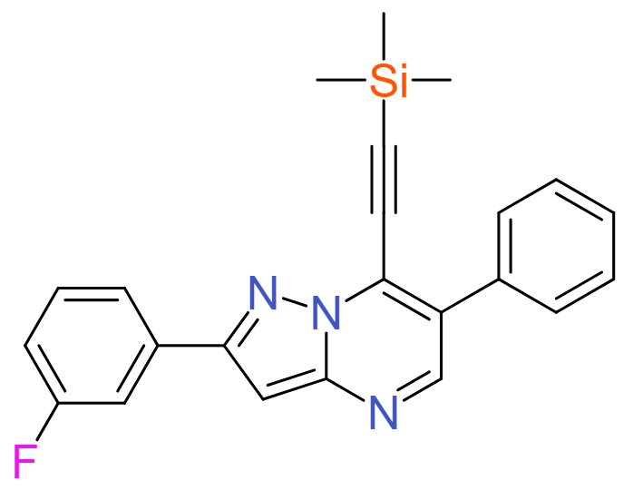 2-(3-fluorophenyl)-6-phenyl-7-(trimethylsilylethynyl)pyrazolo[1,5-a]pyrimidine