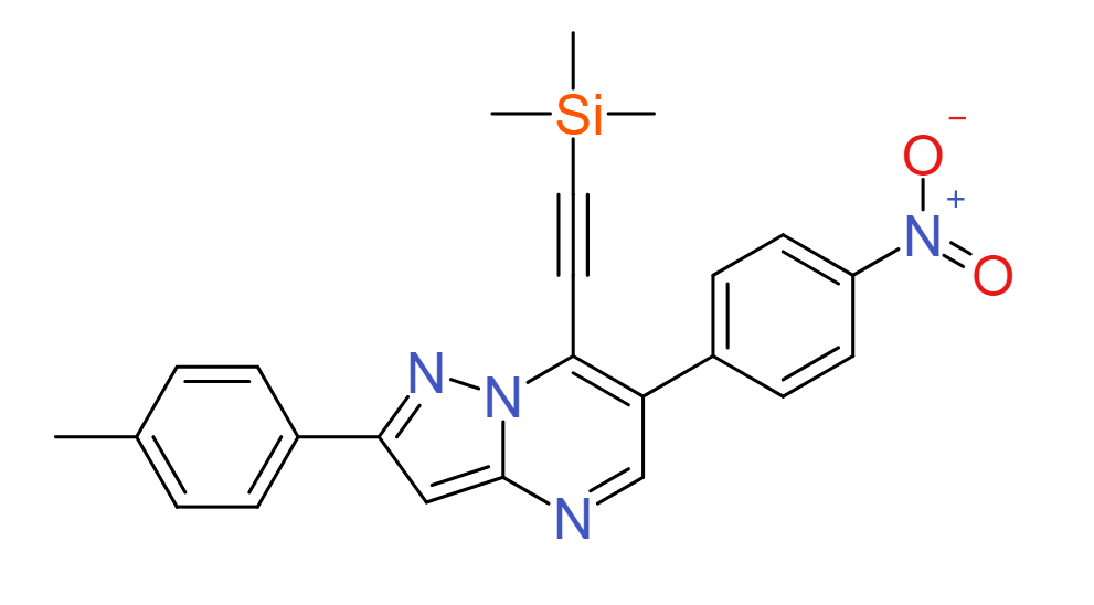 2-(4-methylphenyl)-6-(4-nitrophenyl)-7-(trimethylsilylethynyl)pyrazolo[1,5-a]pyrimidine