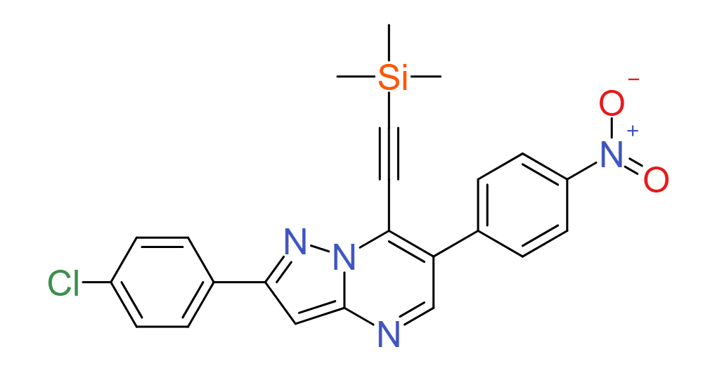 2-(4-chlorophenyl)-6-(4-nitrophenyl)-7-(trimethylsilylethynyl)pyrazolo[1,5-a]pyrimidine